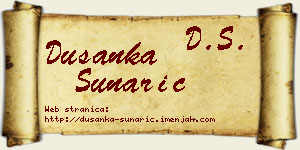 Dušanka Sunarić vizit kartica